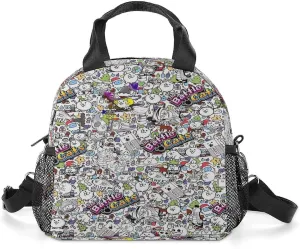 Battle-Cats Lunch Shoulder Bag Lightweight Insulated Heat Preservation Children's Lunch Bag Bento Box One Size