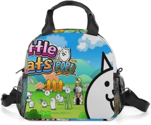 Battle-Cats Lunch Shoulder Bag Lightweight Insulated Heat Preservation Children's Lunch Bag Bento Box One Size