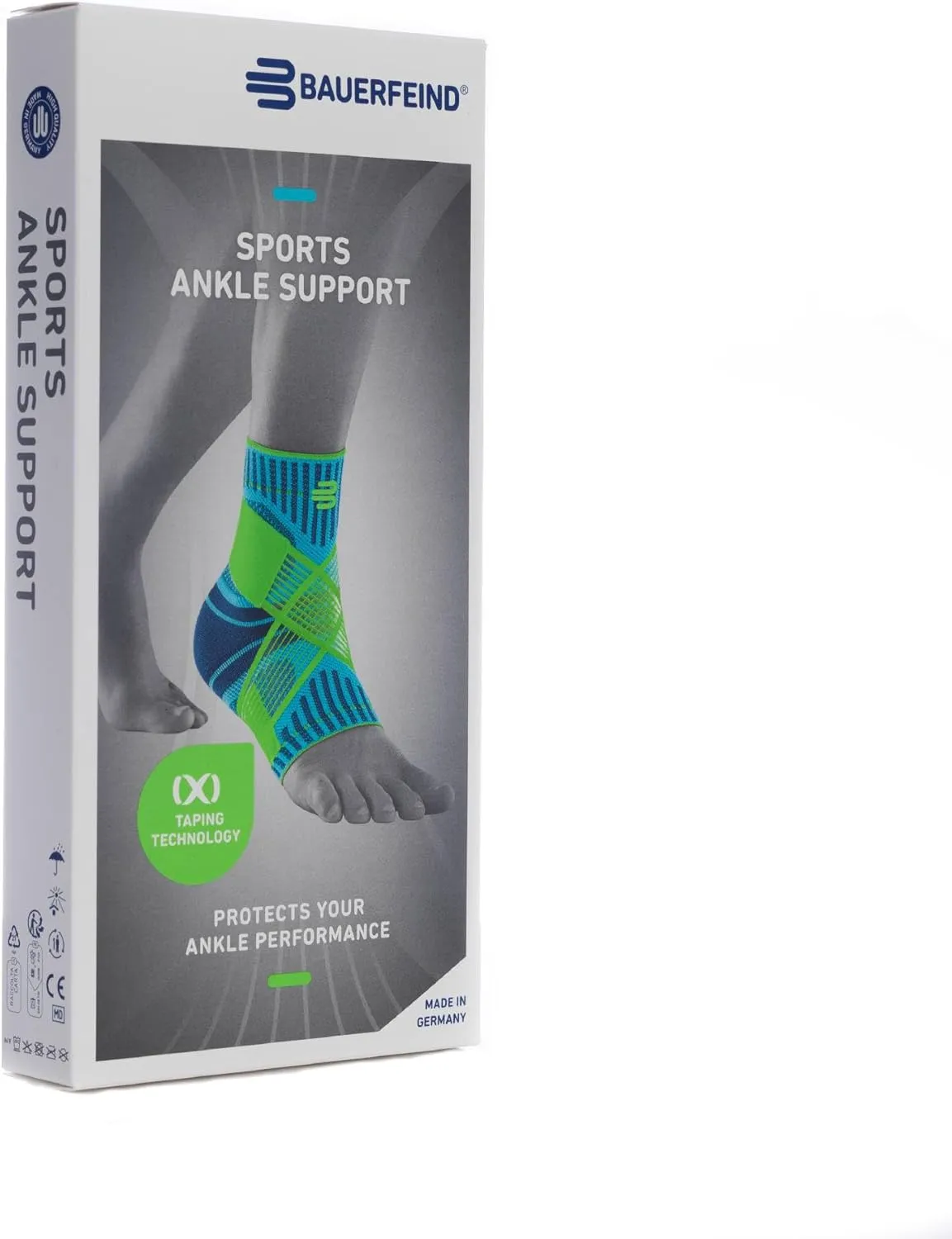 Bauerfeind Sports Ankle Support - Breathable Compression (Black, X-Large/Left)