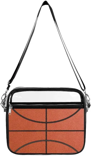 Beach And Tropical Sea Clear Crossbody Shoulder Purse Bag for Men Women, Stadium Clear Messenger Bag