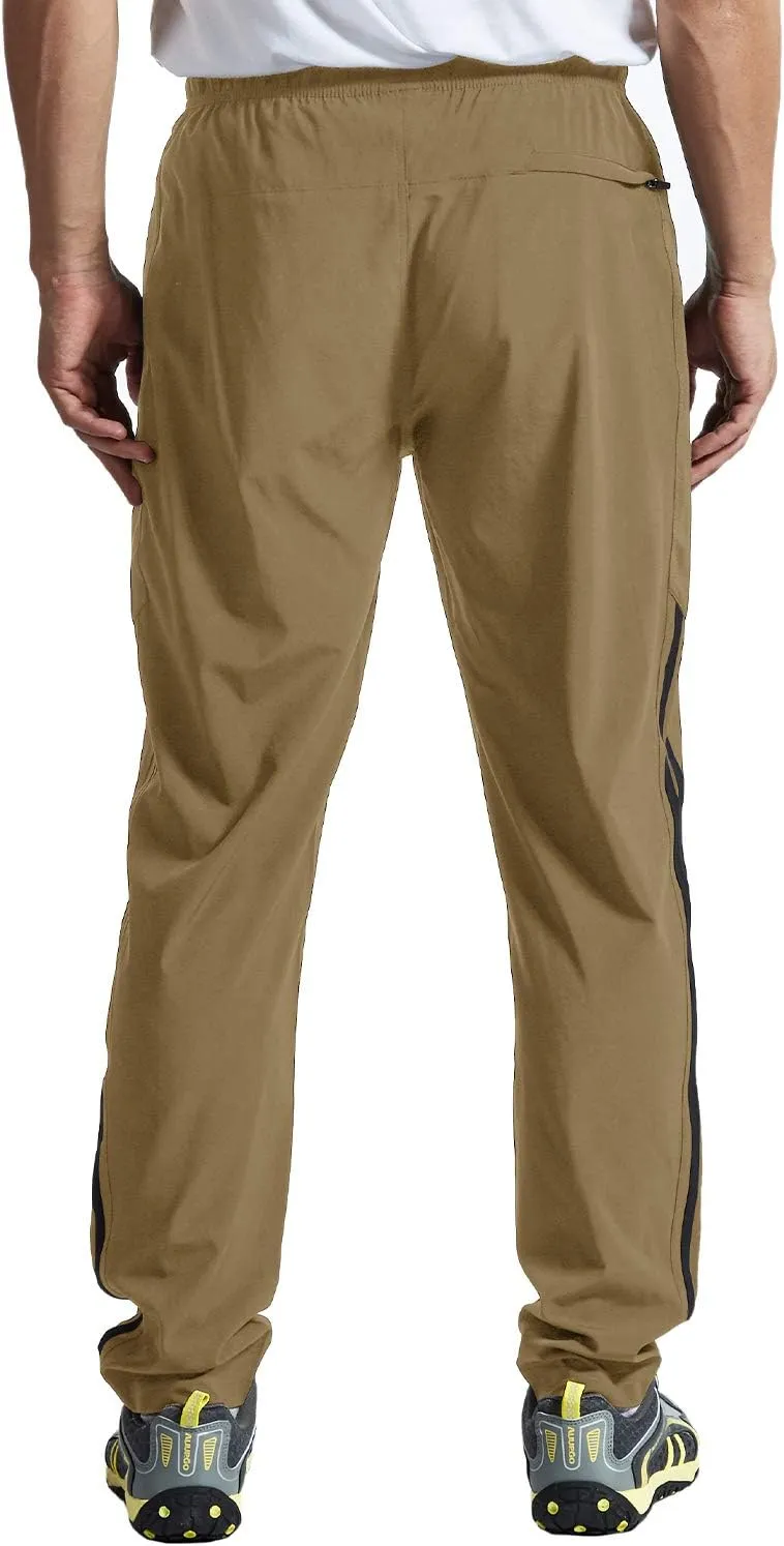 BGOWATU Men's Sweatpants Zipper Pockets Lightweight Exercise Pants Running Workout Sports
