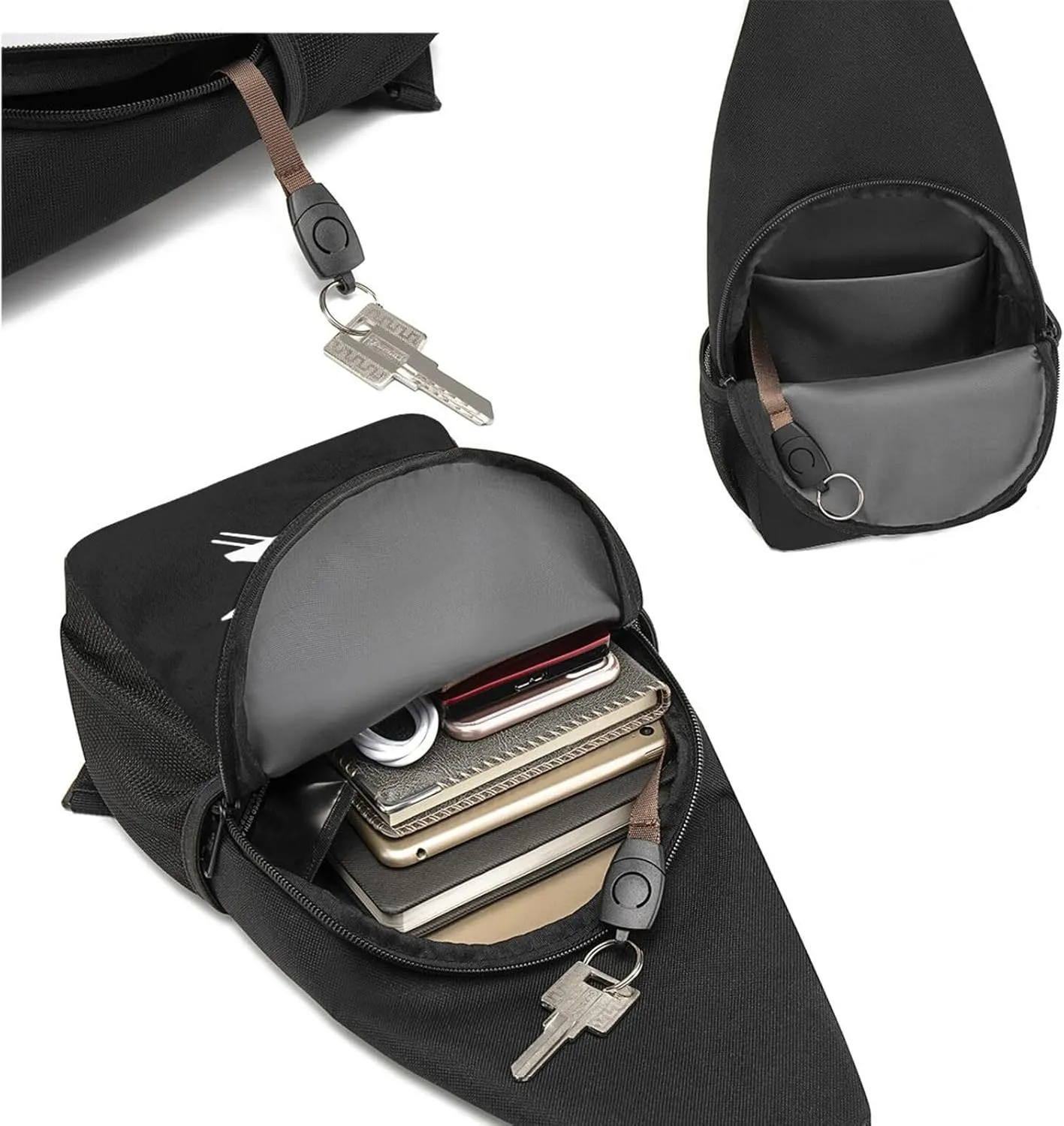 Blacksmith Hammer Logo Unisex Chest Bag Lightweight Crossbody Shoulder Bag Travel Pocket Black