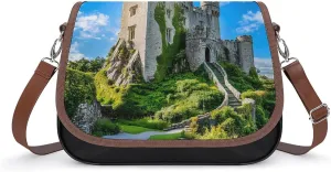 Blarney Castle County Cork Ireland Crossbody Bags for Women Leather Tote Bag Handbag Purse for Work Travel