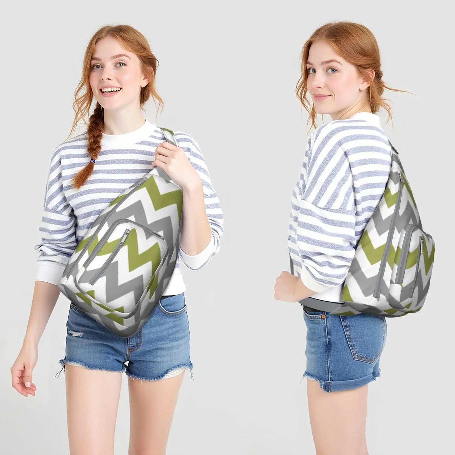Boho Abstract Crossbody Bag Daypack for Women Men Lightweight Waterproof Sling Bag Backpack Hiking Cycling
