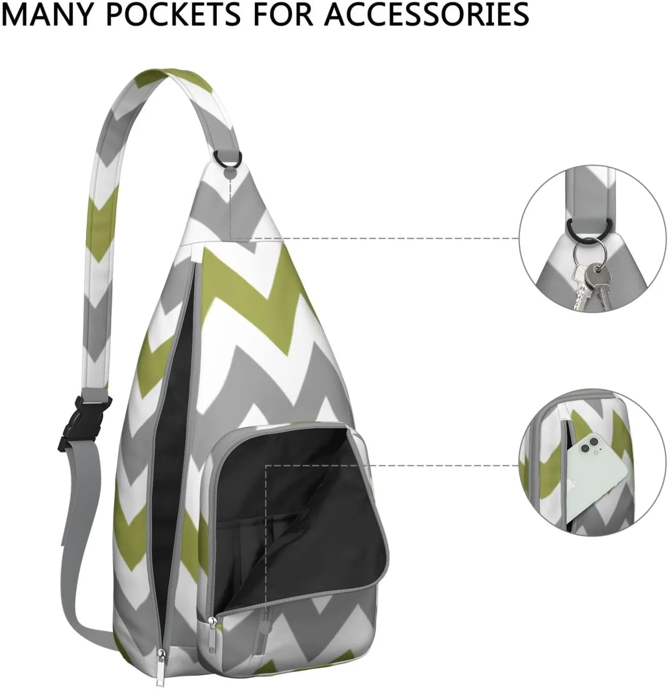 Boho Abstract Crossbody Bag Daypack for Women Men Lightweight Waterproof Sling Bag Backpack Hiking Cycling