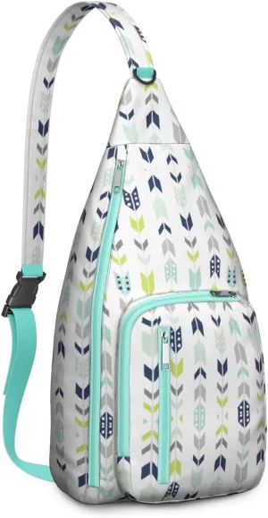 Boho Chic Crossbody Bag Vintage Waterproof Sling Bag Backpack for Men Women Daypack for Hiking Cycling Outdoor Activities