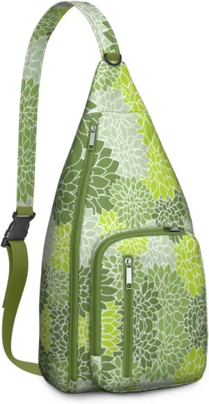 Boho Chic Crossbody Bag Vintage Waterproof Sling Bag Backpack for Men Women Daypack for Hiking Cycling Outdoor Activities