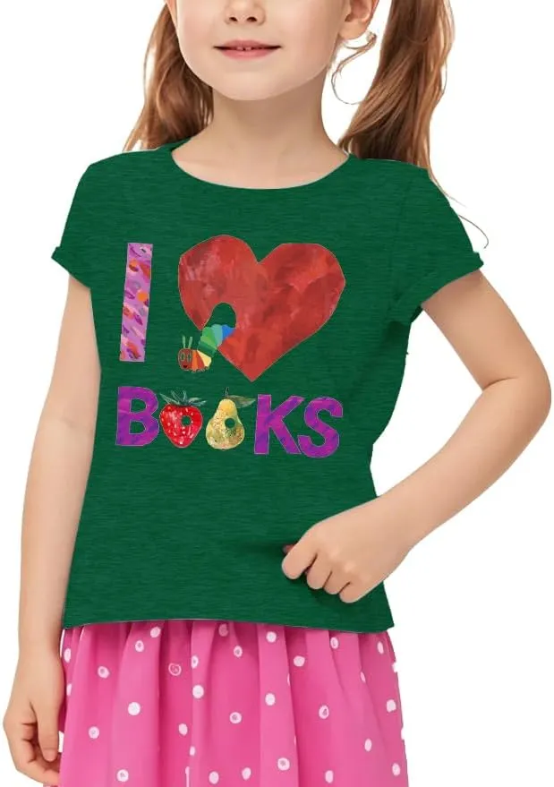 Book Shirts for Boys Girls Kids Toddler Reading T Shirts Short Sleeve Cute Children's Books Tee Funny Cartoon Image Tops