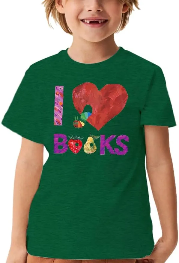 Book Shirts for Boys Girls Kids Toddler Reading T Shirts Short Sleeve Cute Children's Books Tee Funny Cartoon Image Tops