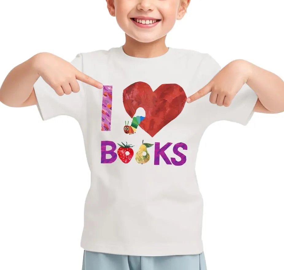 Book Shirts for Boys Girls Kids Toddler Reading T Shirts Short Sleeve Cute Children's Books Tee Funny Cartoon Image Tops