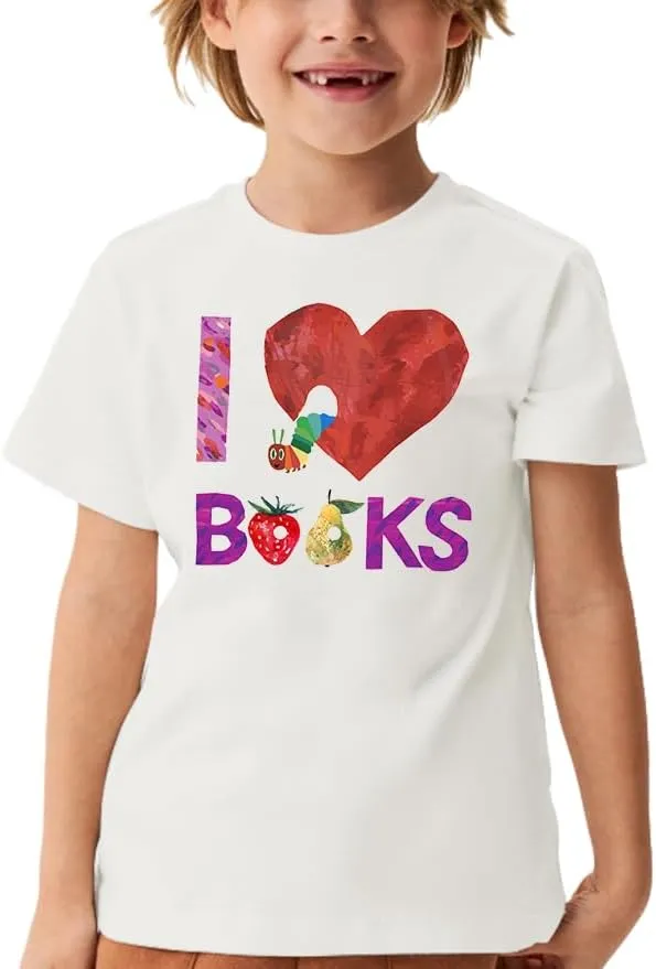Book Shirts for Boys Girls Kids Toddler Reading T Shirts Short Sleeve Cute Children's Books Tee Funny Cartoon Image Tops