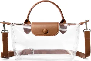 BOSTANTEN Clear Bag for Stadium Approved Small Crossbody Purse Handbags for Concerts Sports Events