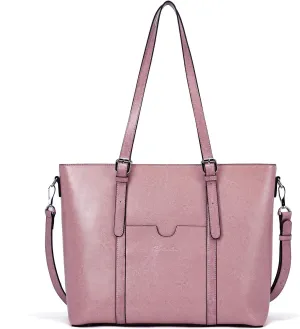 BOSTANTEN Womens Leather Laptop Tote Office Shoulder Handbag Vintage Briefcase 15.6 inch Computer Work Purse