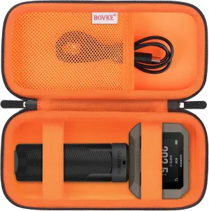 BOVKE Hard Storgae Case Fit for Garmin Xero C1 Pro Compact Chronograph for Range Shooting, Garmin Xero C1 Pro Chronograph Travel Bag with Mesh Pocket for Charging Cables Accessories, Black