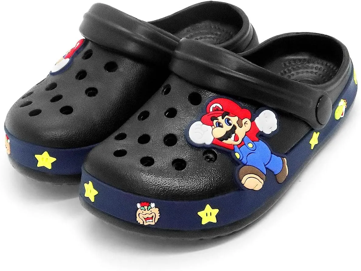 Boys Girls Clogs Cute Cartoon Toddler Garden Clogs Slip On Water Shoes Beach Slippers Sandals Children Slides