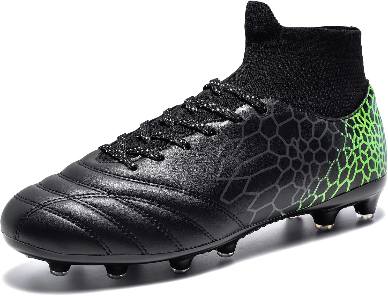 Boys Girls Soccer Cleats Youth Training Football Cleats High-top Soccer Shoes for Little/Big Kid