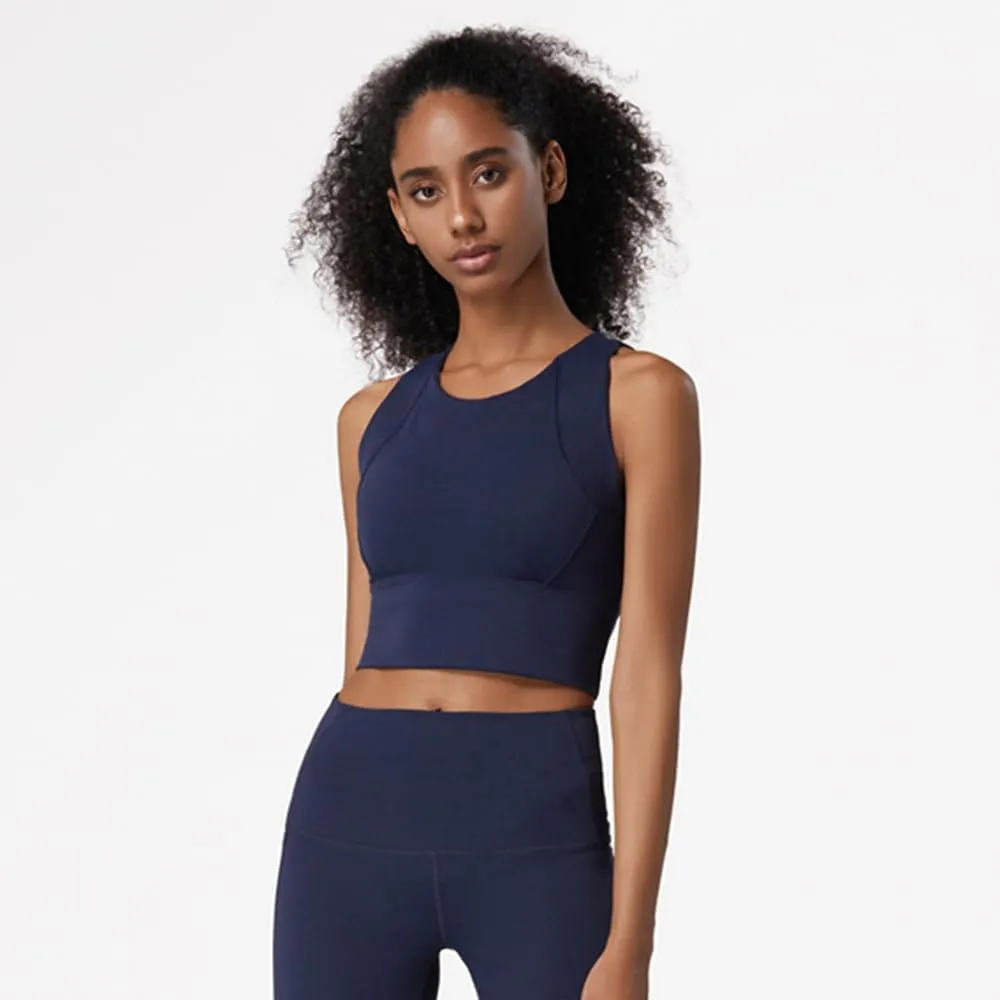 BR Shock-Absorbing Sports Vest for Women with a Large Chest Gathered and a Side Breast Yoga Bra.