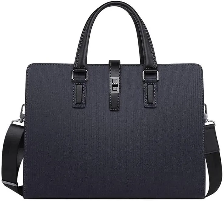 Briefcase Men's Business Large Capacity Leather Men's Handbag Shoulder Bag Crossbody Bag Business Bag
