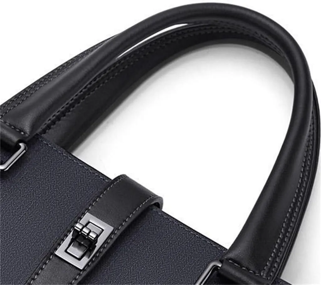 Briefcase Men's Business Large Capacity Leather Men's Handbag Shoulder Bag Crossbody Bag Business Bag