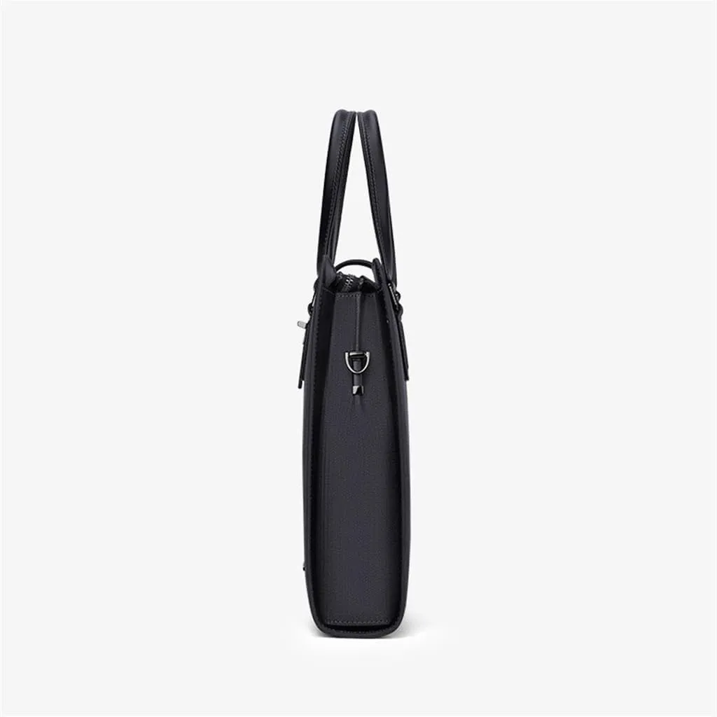 Briefcase Men's Business Large Capacity Leather Men's Handbag Shoulder Bag Crossbody Bag Business Bag