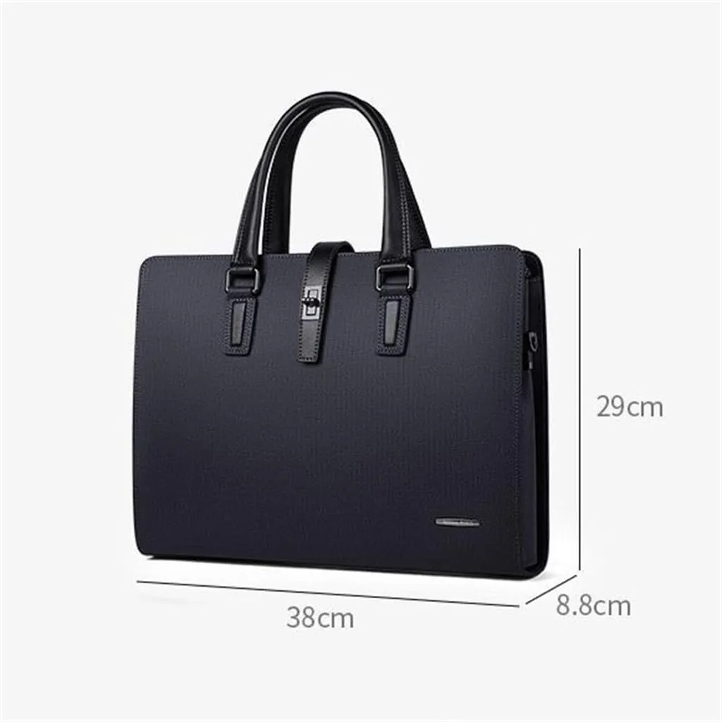 Briefcase Men's Business Large Capacity Leather Men's Handbag Shoulder Bag Crossbody Bag Business Bag