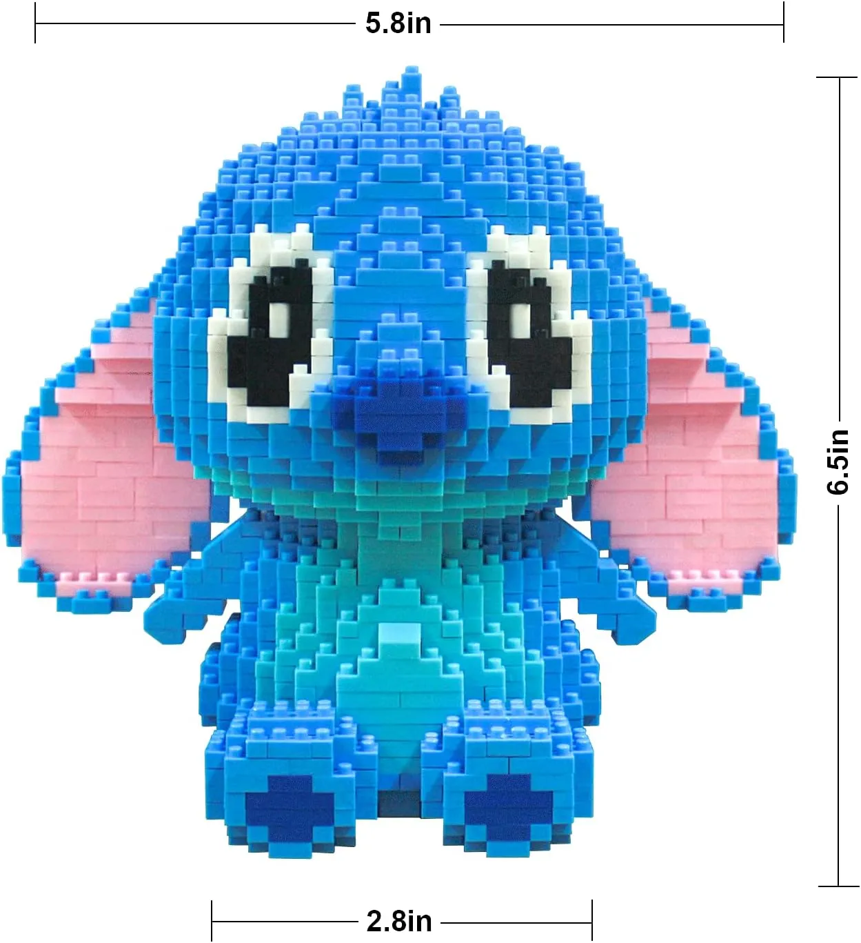 Building Bricks 1700  Pieces Set - Classic Cartoon Characters Building Blocks - Mini Building Block for Boys Girls & Adults (Blue)