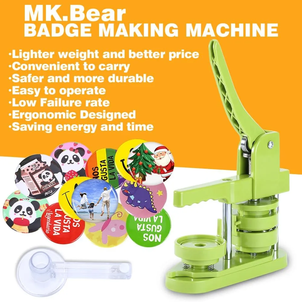 Button Maker Machine 58mm (2.25 in) Installation-Free, DIY Button Pin Maker Machine, Button Badge Press Machine with Free 100pcs Button Maker Supplies & Pictures & Circle Cutter & Magic Book