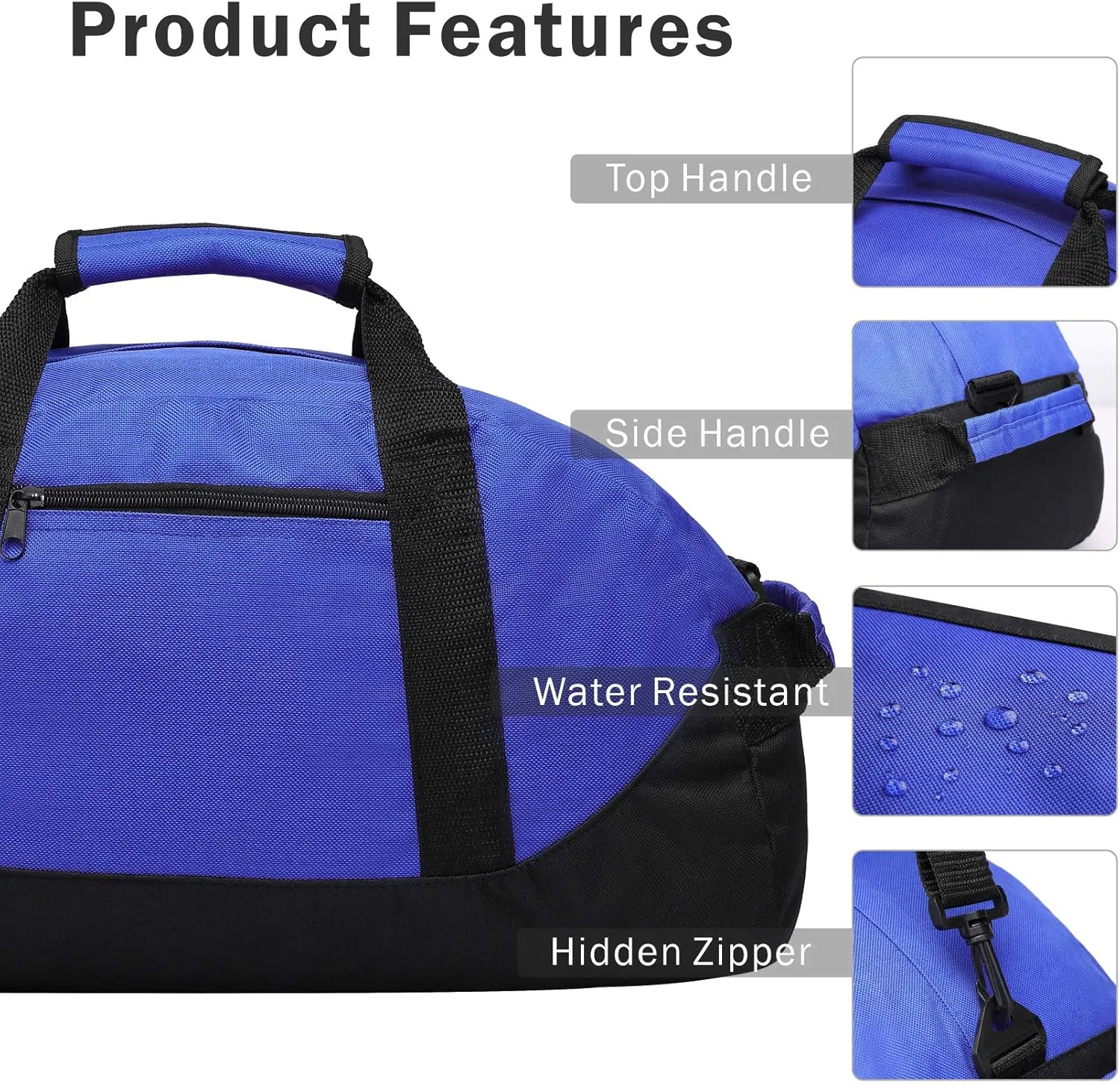 BuyAgain Duffle Bag, 18" Travel Carry On Sport Duffel Gym Bag with Top Handle For men Or Women