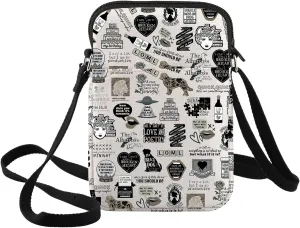 BWWKTOP Tortured Poets Crossbody Bag Singer Gifts All's Fair In Love And Poetry Crossover Shoulder Bag Music Concert Gifts