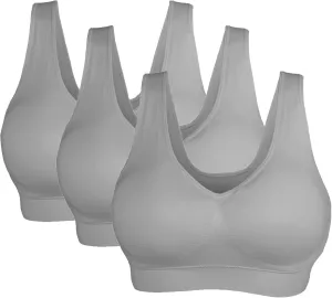 Cabales Women's Seamless Wire Free Bra for Women Removable Padded Comfort Sports Bra
