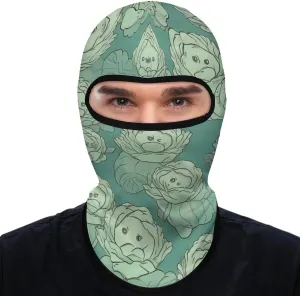Cabbage Pattern Balaclava Face Mask Sun Protection Balaclava Ski Mask Breathable Full Head Masks Neck Outdoor Sports Cycling Windproof Hood