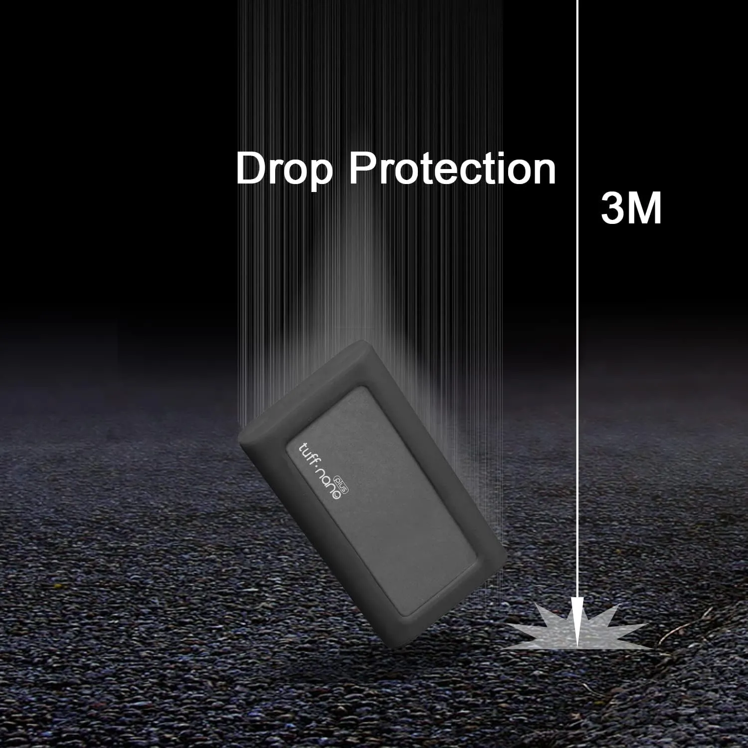 CalDigit Tuff Nano Plus 2TB - Compact Rugged IP67 Waterproof USB-C 3.2 Gen 2 10Gb/s External NVME SSD, Compatible with Thunderbolt 4 Mac and PC, Up to 1055MB/s (2TB Nano Plus, Charcoal Black)