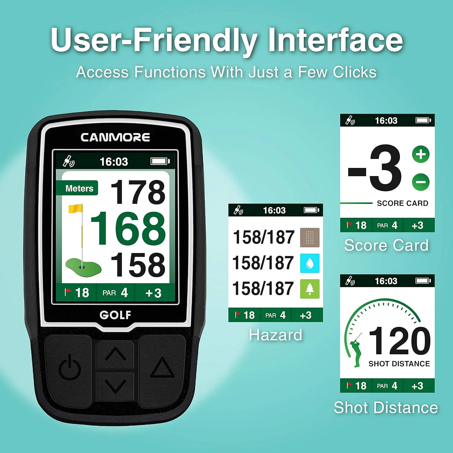 CANMORE Preceding HG200 Handheld GPS Golf Device (Orange_Preceding)