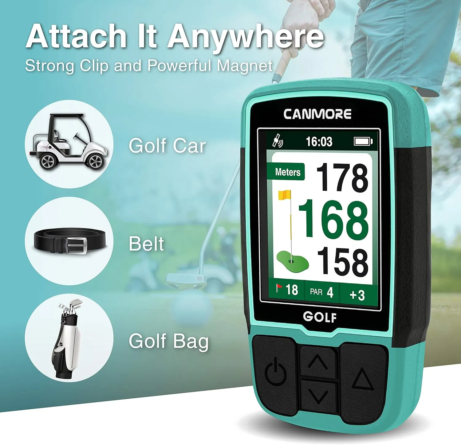CANMORE Preceding HG200 Handheld GPS Golf Device (Orange_Preceding)