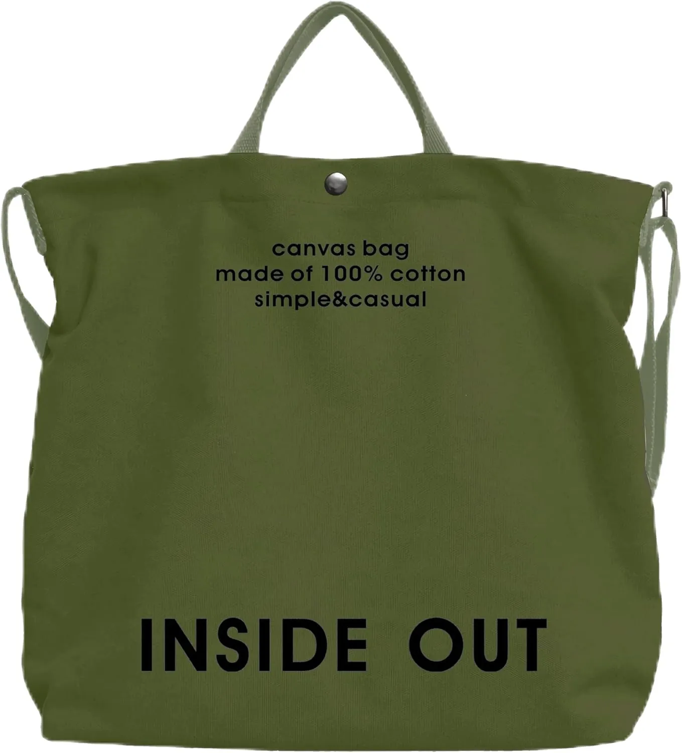 Canvas Tote Bag for Women - inside out Bag Large Canvas Crossbody Handbag Shoulder Bag for Work Travel Casual