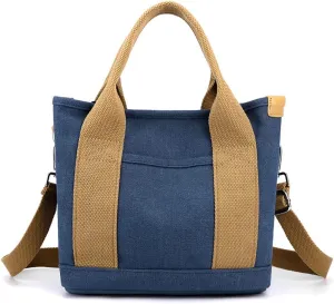 Canvas Tote Bag for Women Small Handbag Satchel Bag Shoulder Bag Top Handle Bag Messenger Bag Casual Crossbody Bag