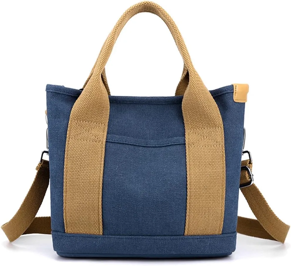 Canvas Tote Bag for Women Small Handbag Satchel Bag Shoulder Bag Top Handle Bag Messenger Bag Casual Crossbody Bag