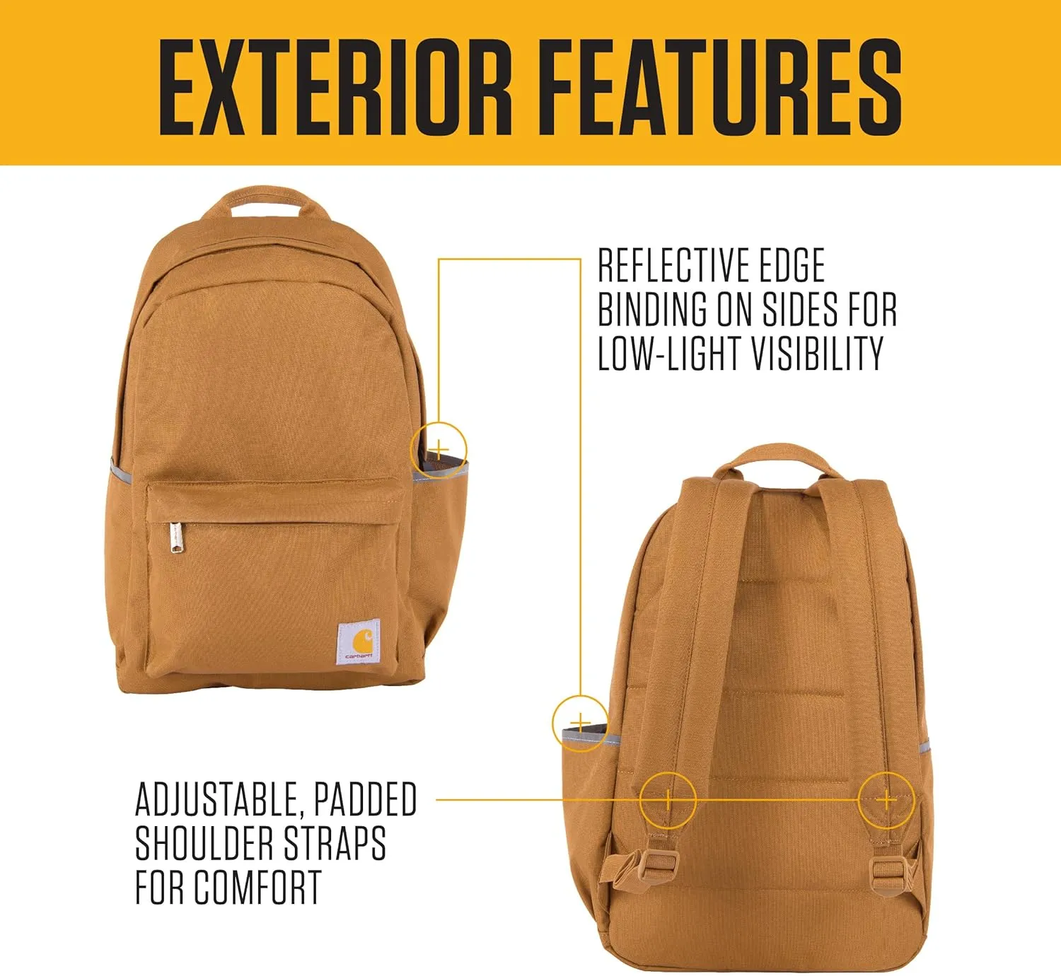 Carhartt 21L Classic Backpack, Water-Resistant Pack W/ 15" Laptop Sleeve and Organizational Compartments, Blind Duck Camo, PFAS Free