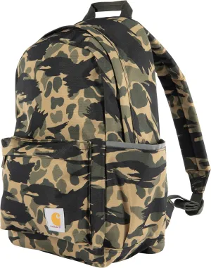 Carhartt 21L Classic Backpack, Water-Resistant Pack W/ 15" Laptop Sleeve and Organizational Compartments, Blind Duck Camo, PFAS Free