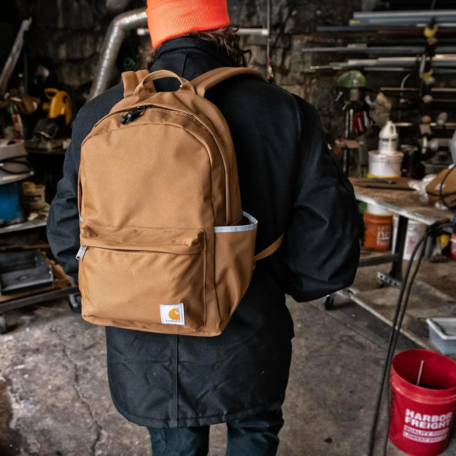 Carhartt 21L Classic Backpack, Water-Resistant Pack W/ 15" Laptop Sleeve and Organizational Compartments, Blind Duck Camo, PFAS Free