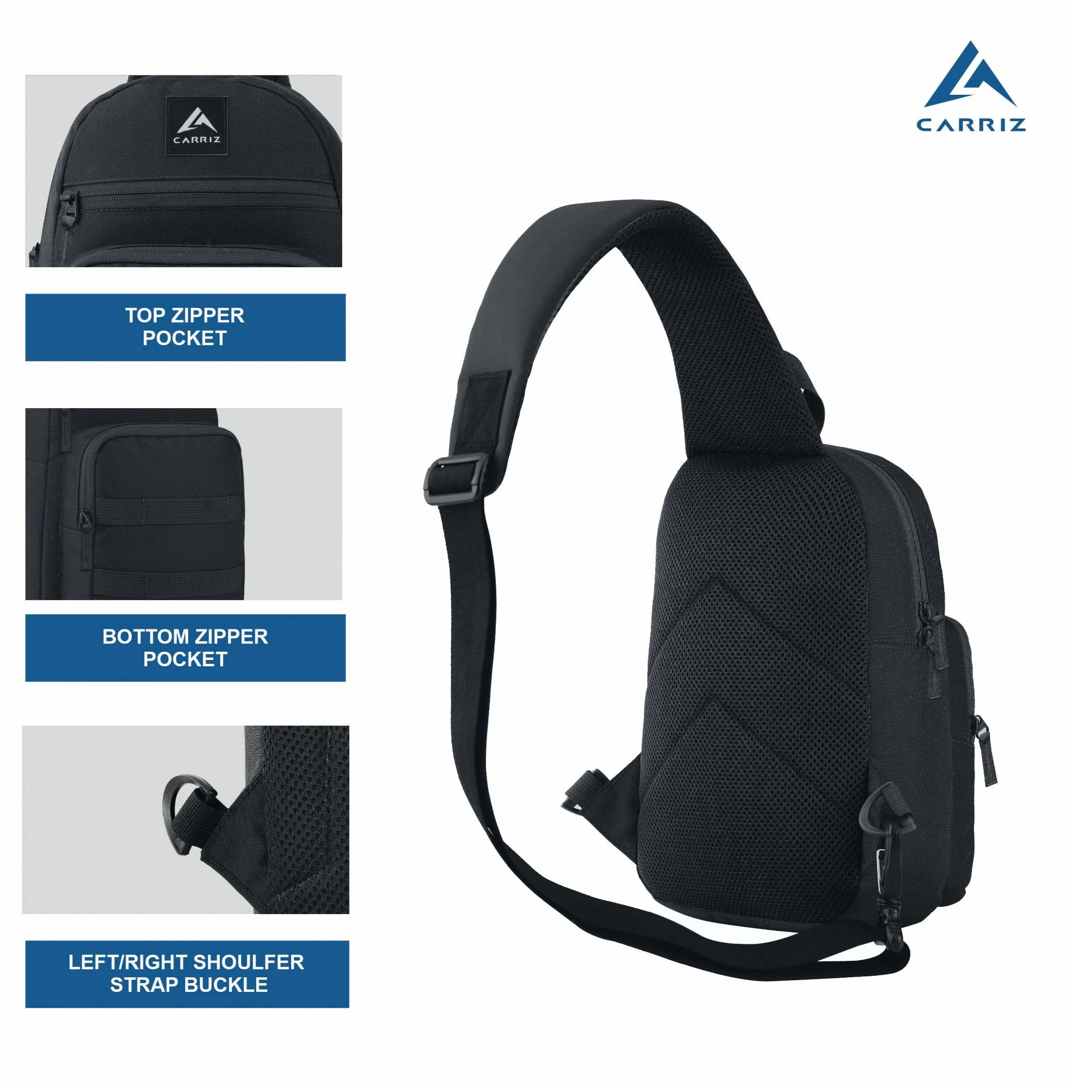 Carriz-Crossbody Backpack-CRB03-BLACK