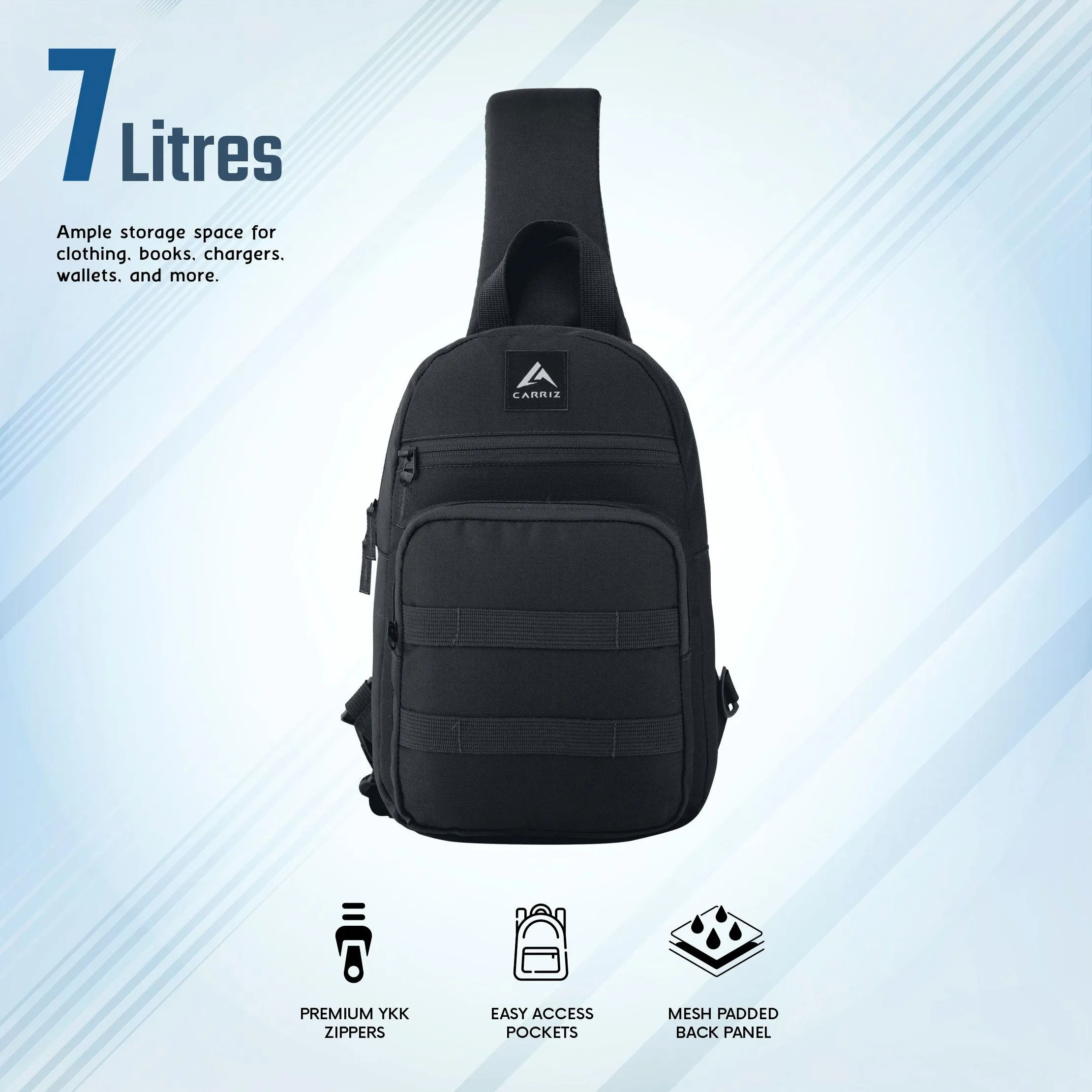 Carriz-Crossbody Backpack-CRB03-BLACK