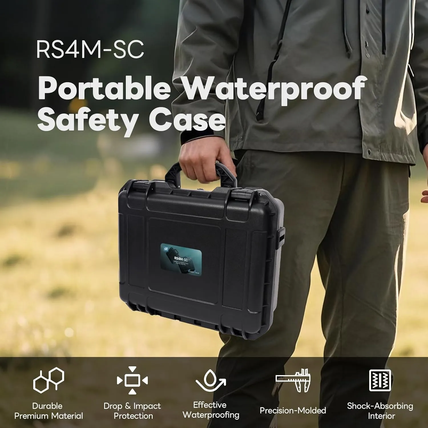 Carrying Case for RS 4 Mini, Portable Waterproof Hard Carry Case, Storage Shoulder Bag Travel Suitcase Compatible with DJI Ronin RS4 Mini