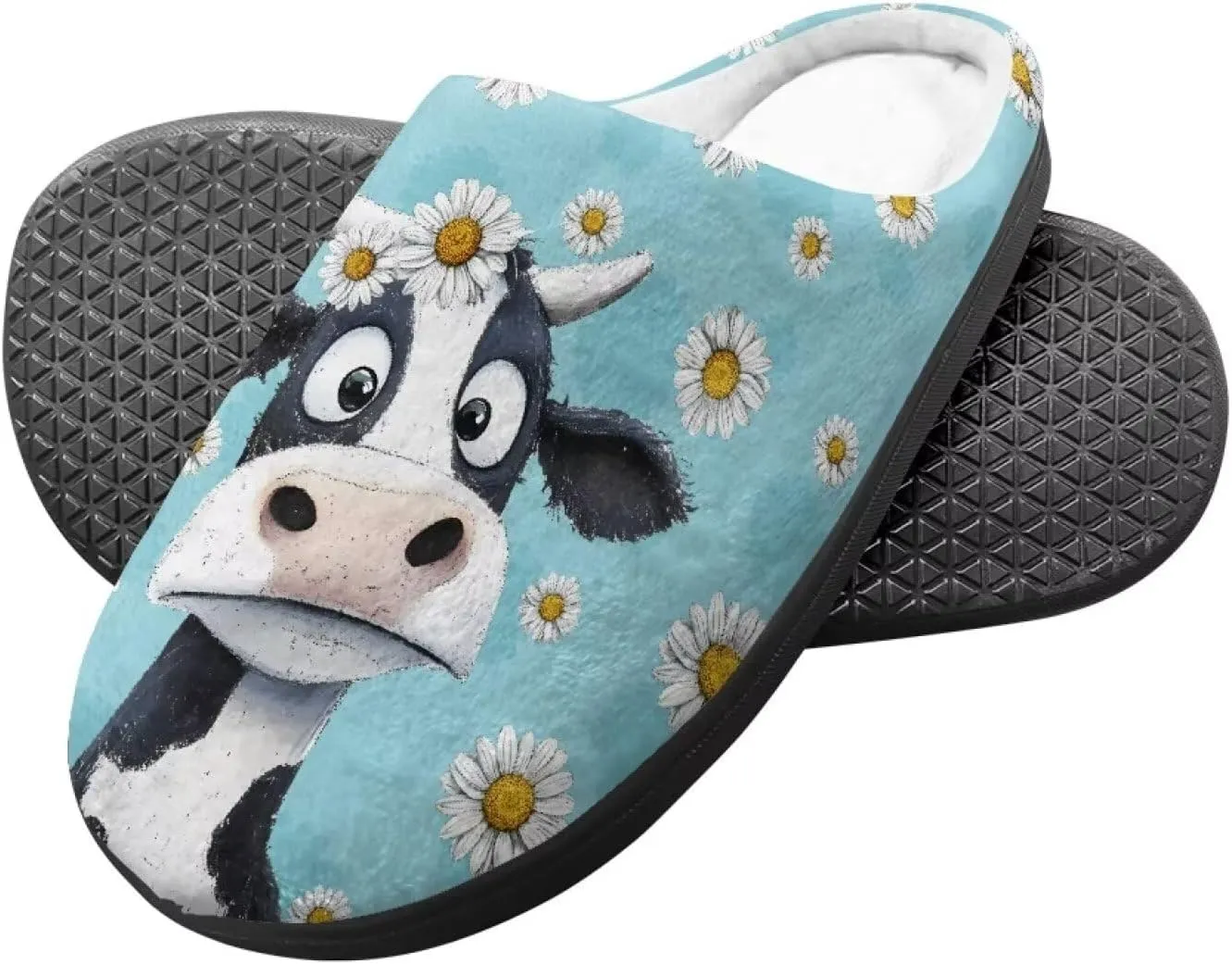 Cartoon Animal Children's Plush Slippers Washable House Slippers Cute Patterns Comfortable Flannel Indoor Winter Shoes SizeUS 9-15