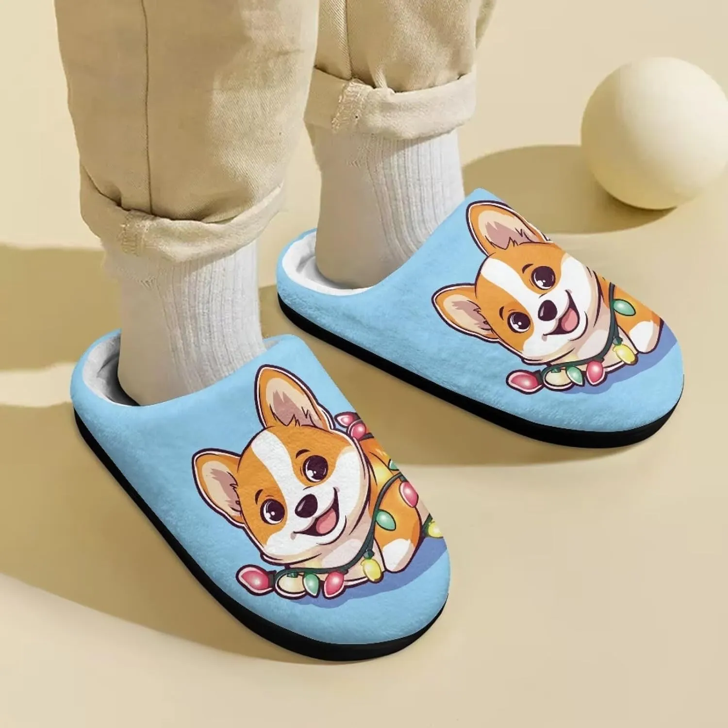 Cartoon Animal Children's Plush Slippers Washable House Slippers Cute Patterns Comfortable Flannel Indoor Winter Shoes SizeUS 9-15