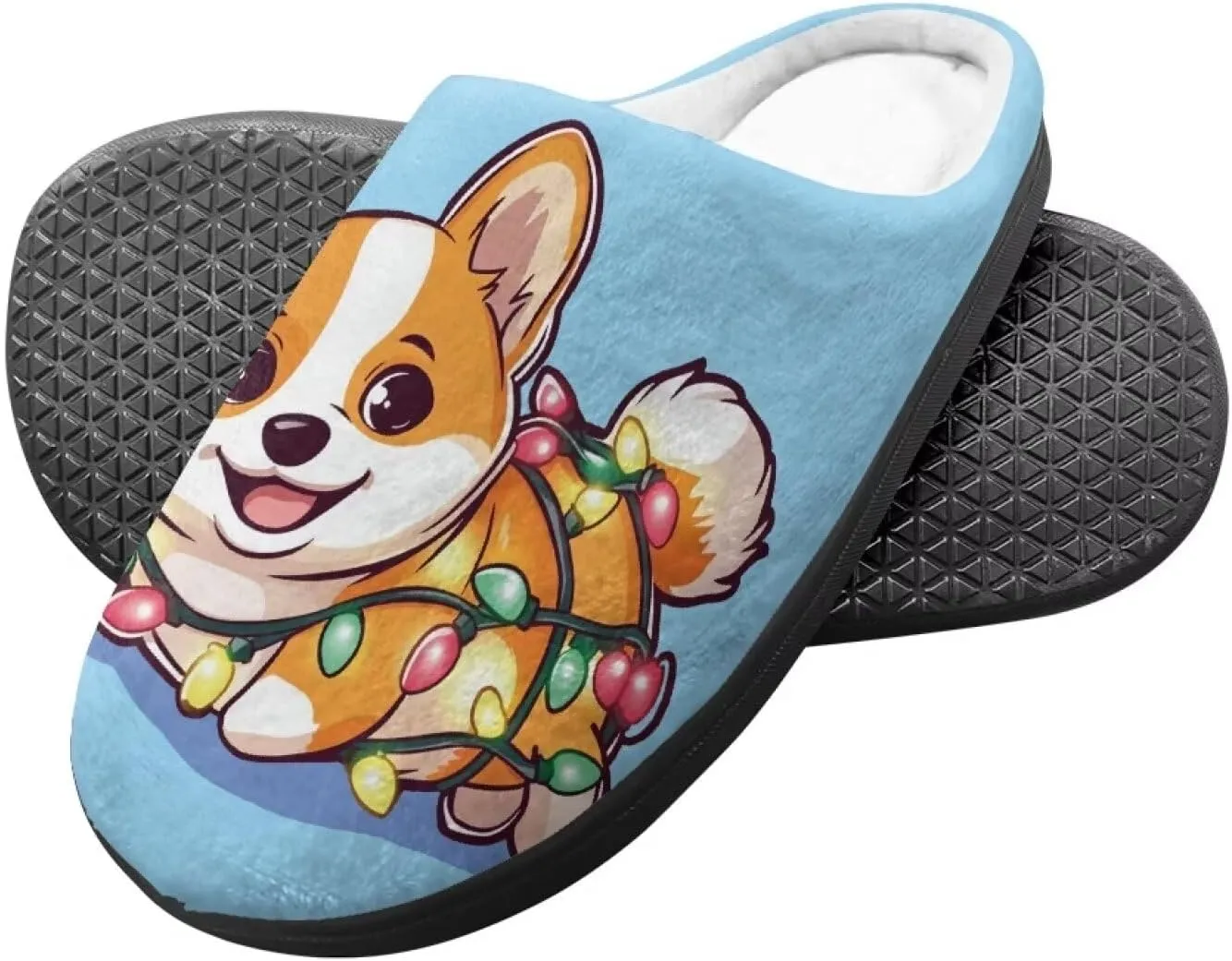 Cartoon Animal Children's Plush Slippers Washable House Slippers Cute Patterns Comfortable Flannel Indoor Winter Shoes SizeUS 9-15