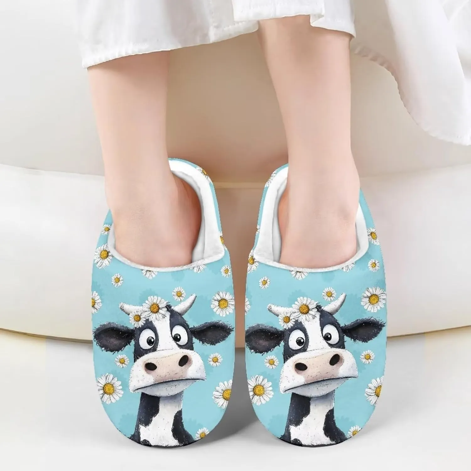 Cartoon Animal Children's Plush Slippers Washable House Slippers Cute Patterns Comfortable Flannel Indoor Winter Shoes SizeUS 9-15