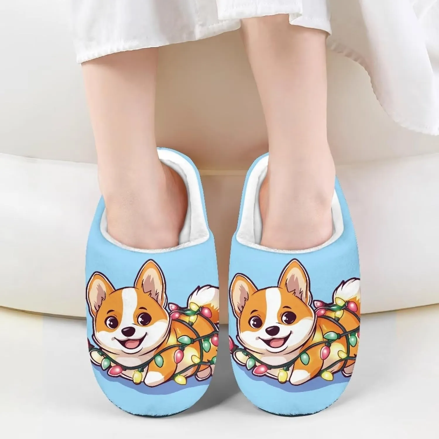 Cartoon Animal Children's Plush Slippers Washable House Slippers Cute Patterns Comfortable Flannel Indoor Winter Shoes SizeUS 9-15