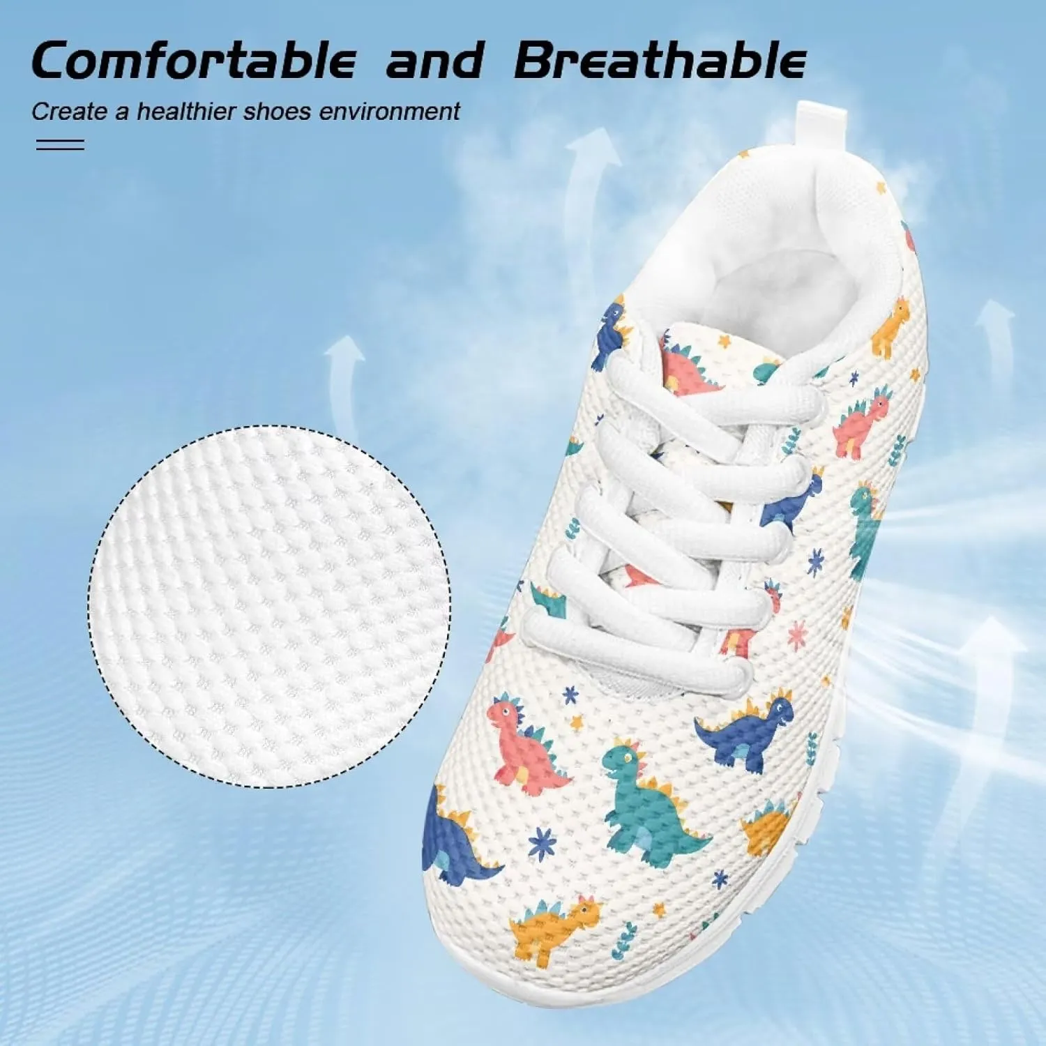 Cartoon Animal Kids Tennis Shoes Girls Running Walking Sports Sneakers Lightweight for Little Kid Size11-13/ Big Kids Size1-5