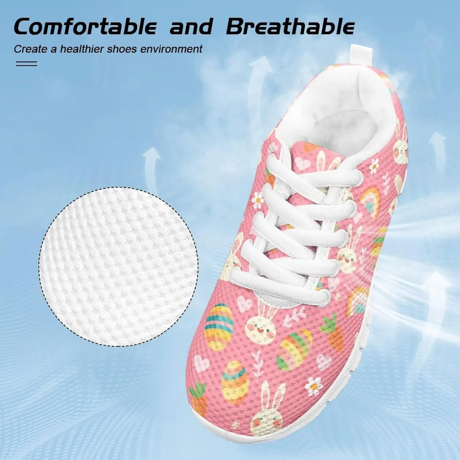 Cartoon Animal Kids Tennis Shoes Girls Running Walking Sports Sneakers Lightweight for Little Kid Size11-13/ Big Kids Size1-5